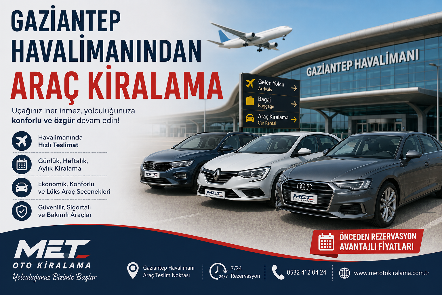 Gaziantep Havalimanından Araç Kiralama Havalimanından Konforlu Ulaşım Rehberi